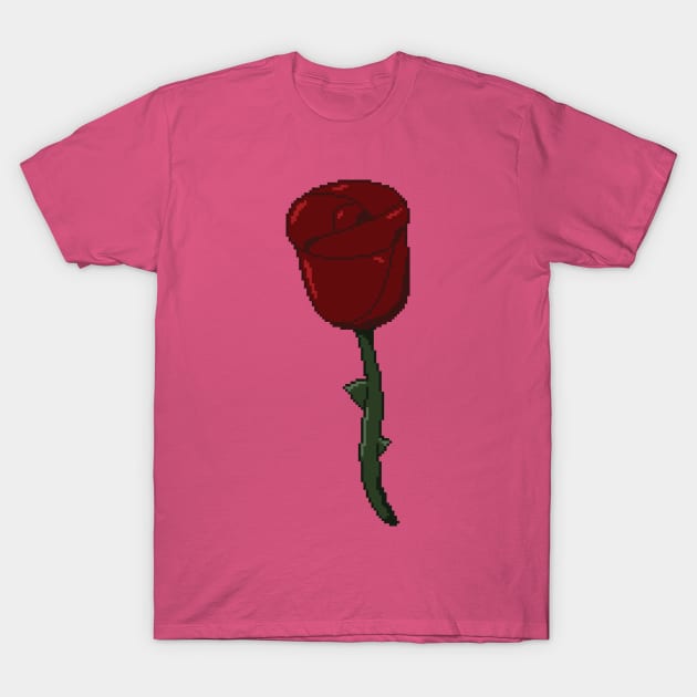 Pixel Rose T-Shirt by TroytlePower